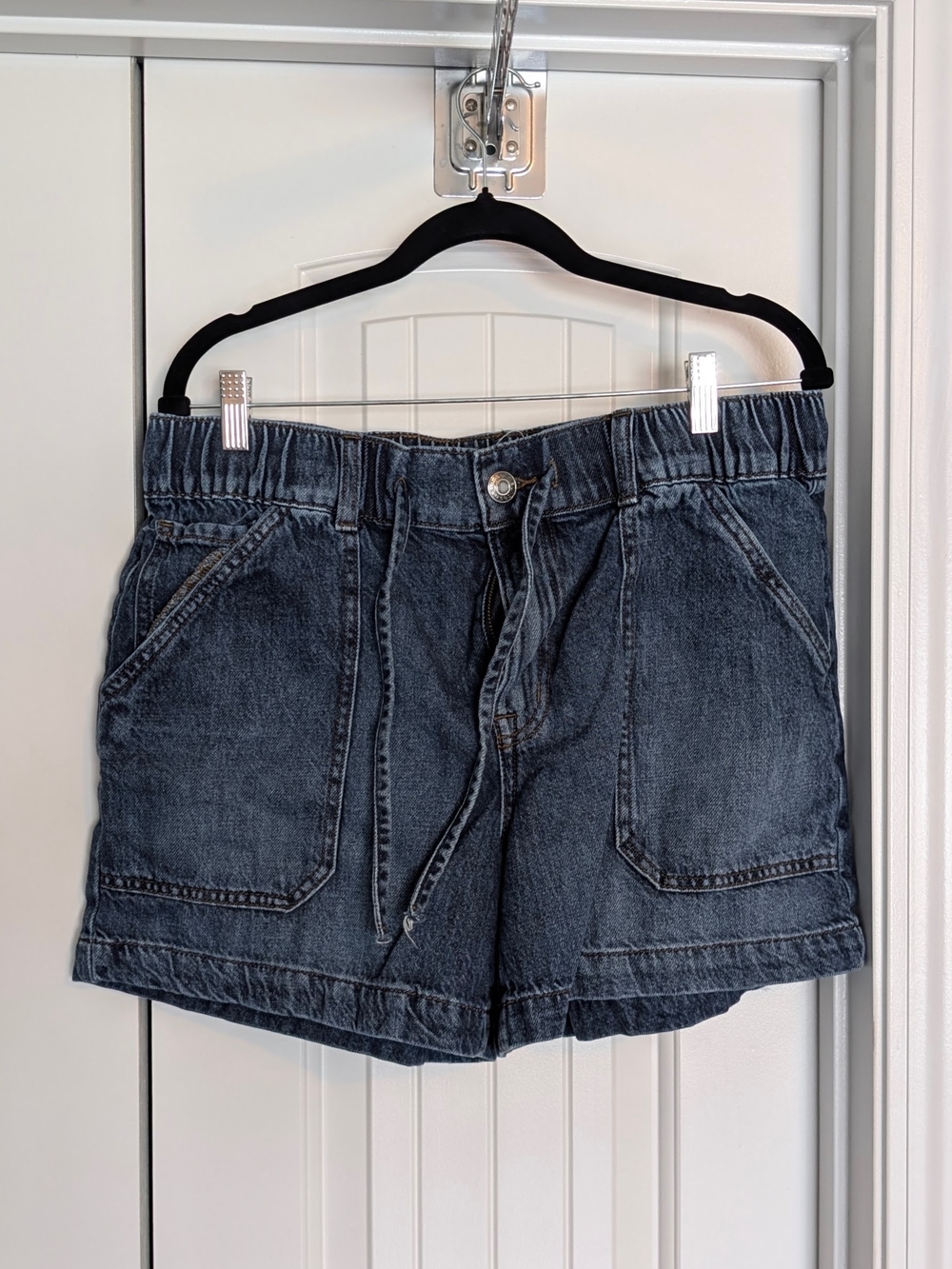 Maurices Dark Wash Denim Drawstring Shorts